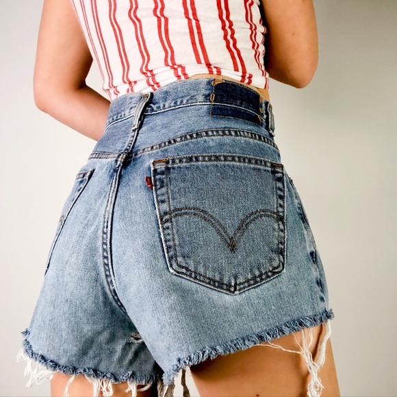 Levi's Pants - VINTAGE LEVIS 560 High Waisted Cutoff Denim Short